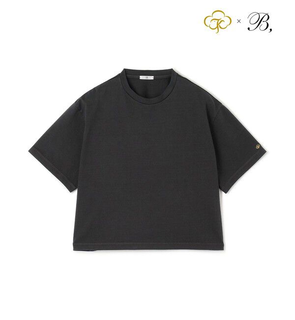 BEIGE,「Organic Cotton / Cropped Short Sleeve T トップス」|Tシャツ・カットソー|Charcoal