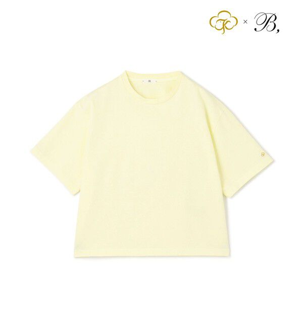 BEIGE,「Organic Cotton / Cropped Short Sleeve T トップス」|Tシャツ・カットソー|Lime