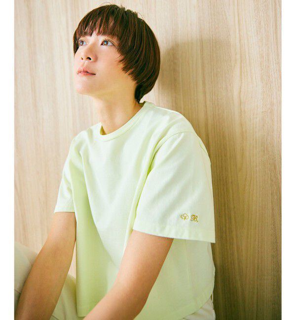 BEIGE,「Organic Cotton / Cropped Short Sleeve T トップス」|Tシャツ・カットソー|
