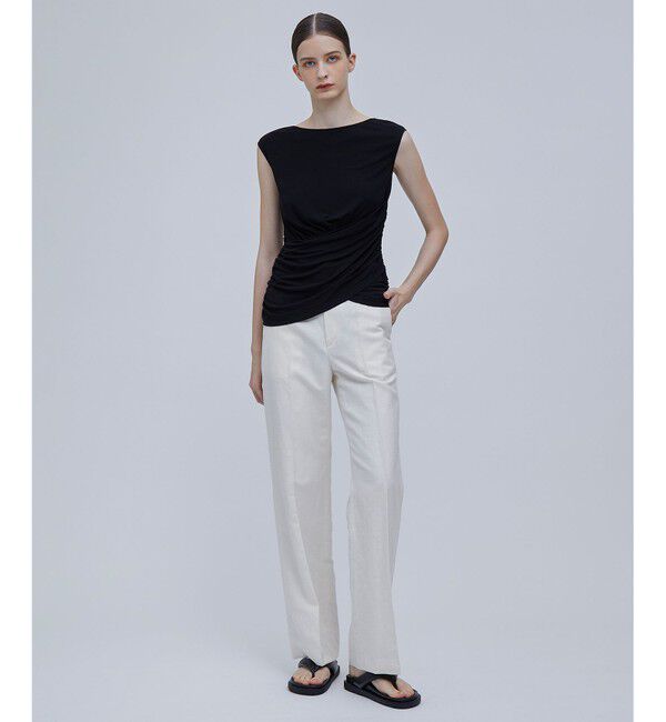 BEIGE,「MELLE / ギャザートップス」|Tシャツ・カットソー|