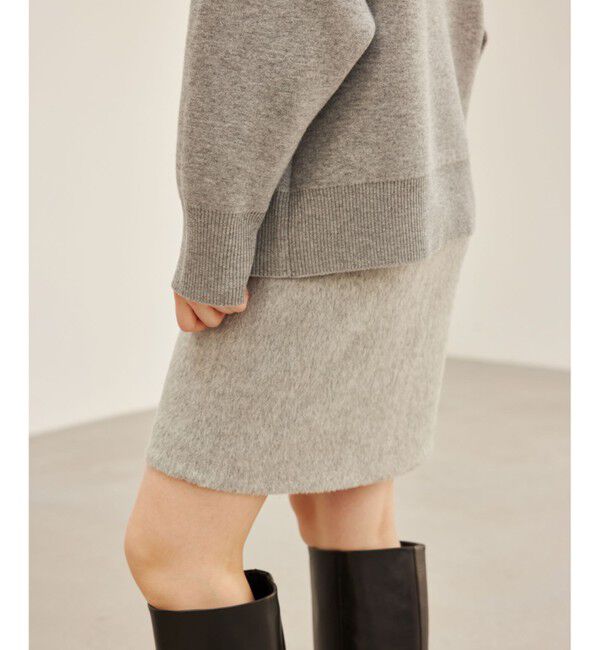 BEIGE,「COURBE / アルパカ混ミニ丈スカート」|スカート|