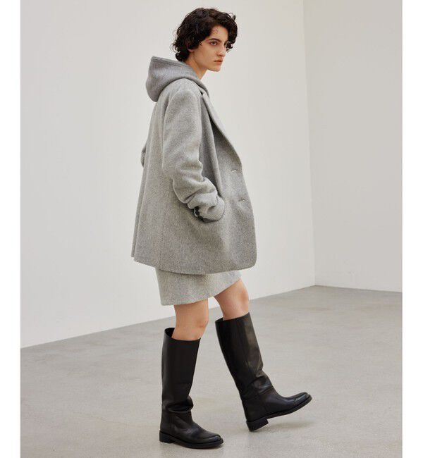 BEIGE,「COURBE / アルパカ混ミニ丈スカート」|スカート|