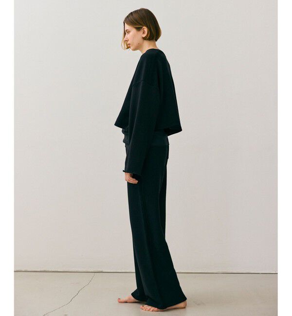 BEIGE,「【BEIGE,ecru/WEB限定・洗える】LOOP BACK / コットンスウェットクロップドトップス」|スウェット・ジャージ|