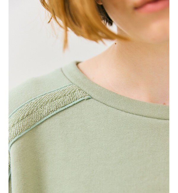 BEIGE,「【BEIGE,ecru/WEB限定・洗える】LOOP BACK / コットンスウェットクロップドトップス」|スウェット・ジャージ|