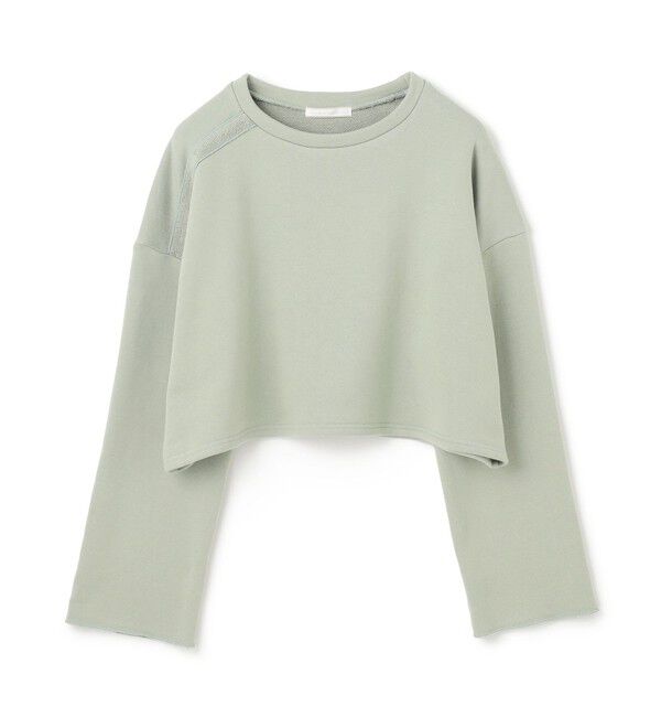 BEIGE,「【BEIGE,ecru/WEB限定・洗える】LOOP BACK / コットンスウェットクロップドトップス」|スウェット・ジャージ|