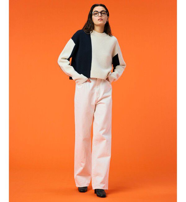 BEIGE,「LAURIERS / ウールカシミヤバイカラーニット」|ニット・セーター|