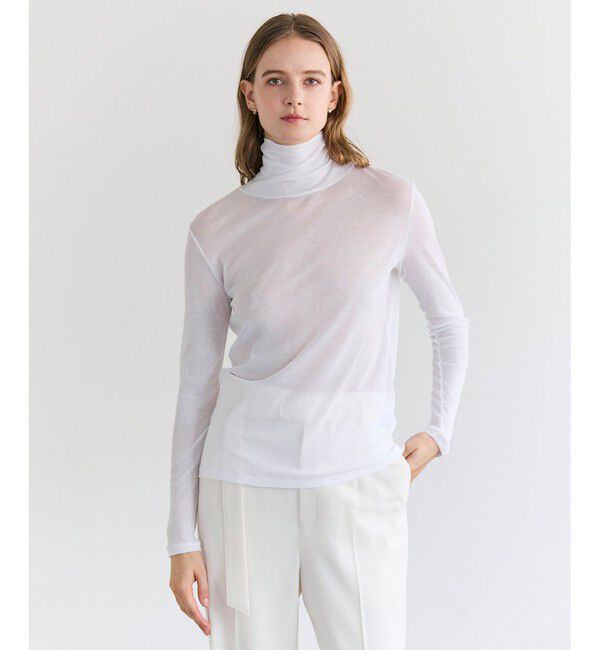 BEIGE,「SORE / コットンシアーハイネックカットソー」|Tシャツ・カットソー|