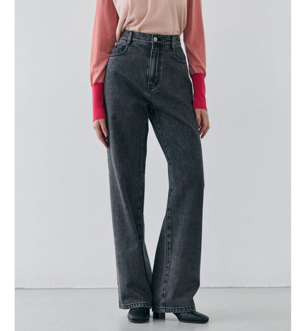 BEIGE,「【洗える・SPRiNG 3月号掲載】FICUS / デニムワイドストレートパンツ」|デニム|Slate