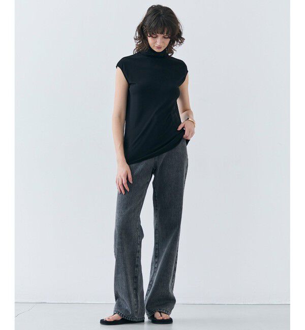 BEIGE,「【洗える・SPRiNG 3月号掲載】FICUS / デニムワイドストレートパンツ」|デニム|