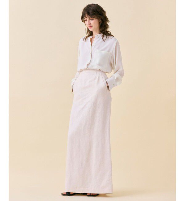 BEIGE,「【Oggi 5月号掲載】CRINUM / Iラインリネンマキシスカート」|スカート|