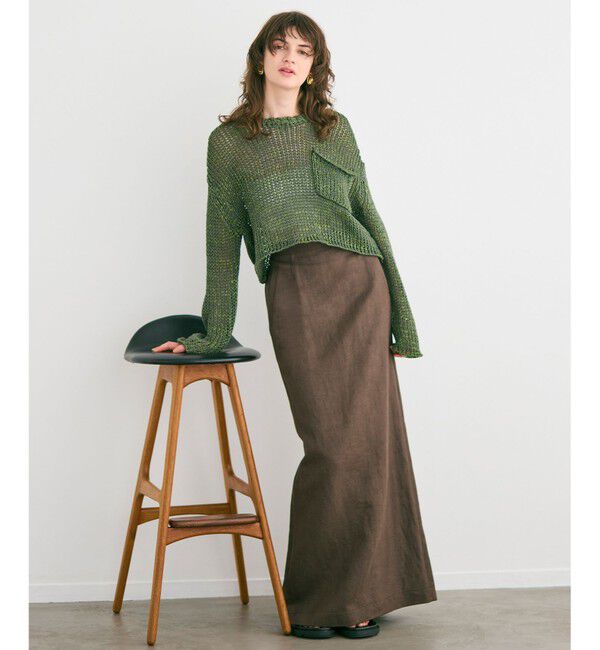 BEIGE,「【Oggi 5月号掲載】CRINUM / Iラインリネンマキシスカート」|スカート|