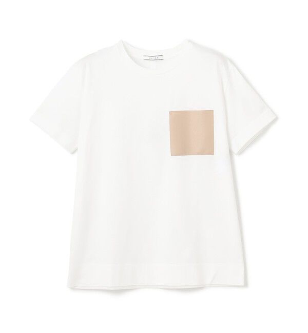 BEIGE,「【WEB限定・洗える】TORENIA / レザーポケットコットンクルーネックTシャツ」|Tシャツ・カットソー|