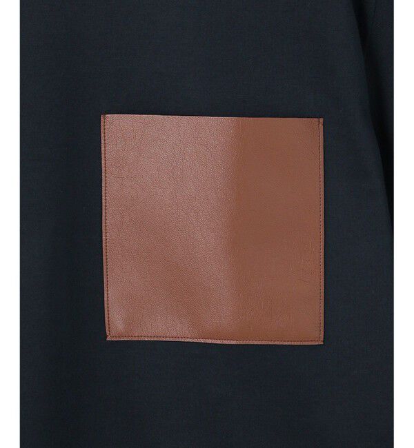 BEIGE,「【WEB限定・洗える】TORENIA / レザーポケットコットンクルーネックTシャツ」|Tシャツ・カットソー|