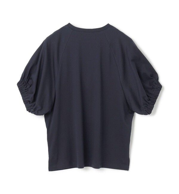 BEIGE,「【洗える】STOCK / オーガニックコットン半袖ギャザートップス」|Tシャツ・カットソー|