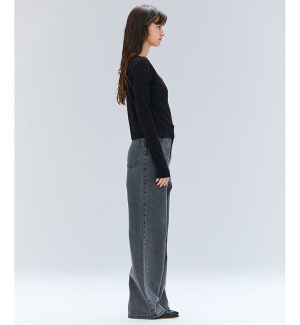 BEIGE,「【洗える・BAILA掲載】BUTLER / ストレッチベロアボートネックカットソー」|Tシャツ・カットソー|