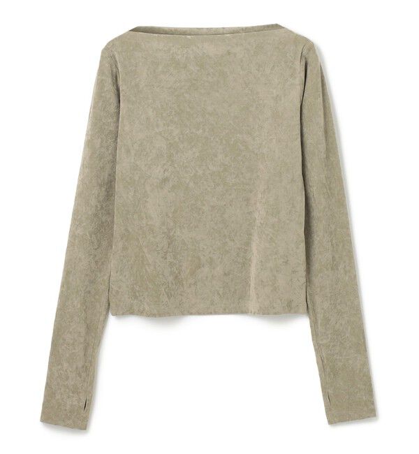 BEIGE,「【洗える・BAILA掲載】BUTLER / ストレッチベロアボートネックカットソー」|Tシャツ・カットソー|