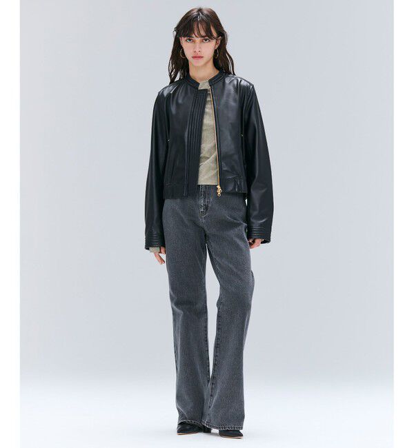 BEIGE,「【洗える・BAILA掲載】BUTLER / ストレッチベロアボートネックカットソー」|Tシャツ・カットソー|