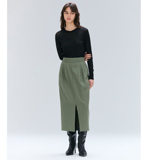 BEIGE,「【VERY NaVY12月号掲載】TERNES / 2タックウールスカート」|スカート|