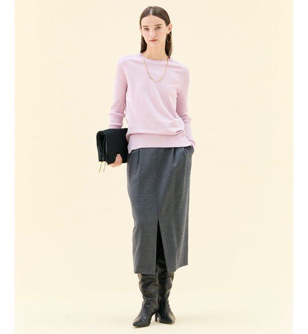 BEIGE,「【VERY NaVY12月号掲載】TERNES / 2タックウールスカート」|スカート|