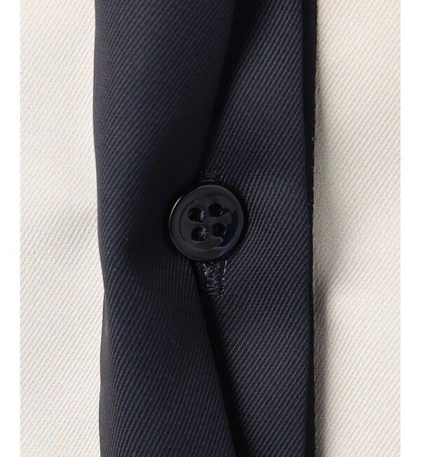 BEIGE,「GADE / モノトーンドット柄バンドカラーブラウス」|シャツ・ブラウス|