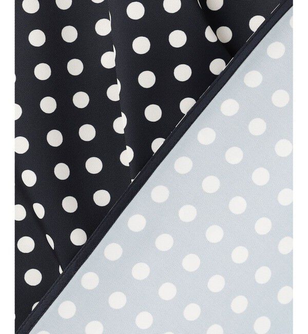 BEIGE,「GADE / モノトーンドット柄バンドカラーブラウス」|シャツ・ブラウス|