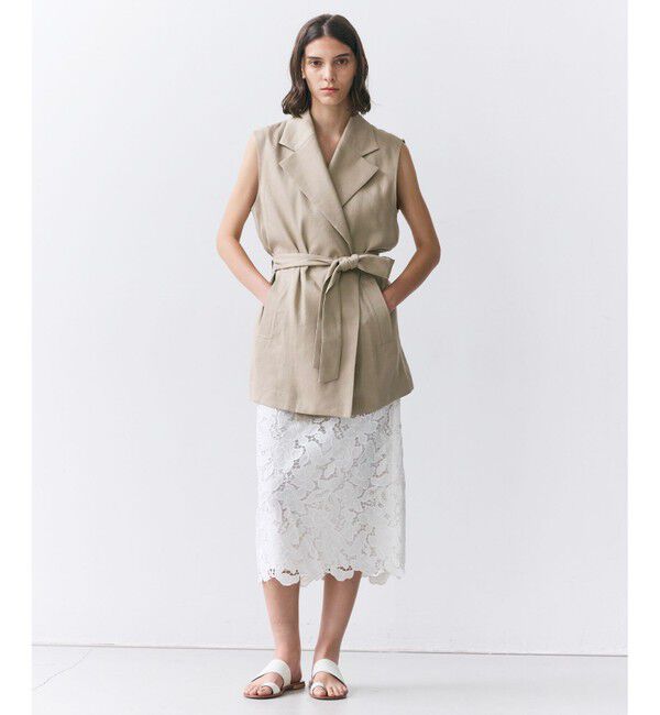 BEIGE,「CITRINE / エンブロイダリーレースイージースカート」|スカート|