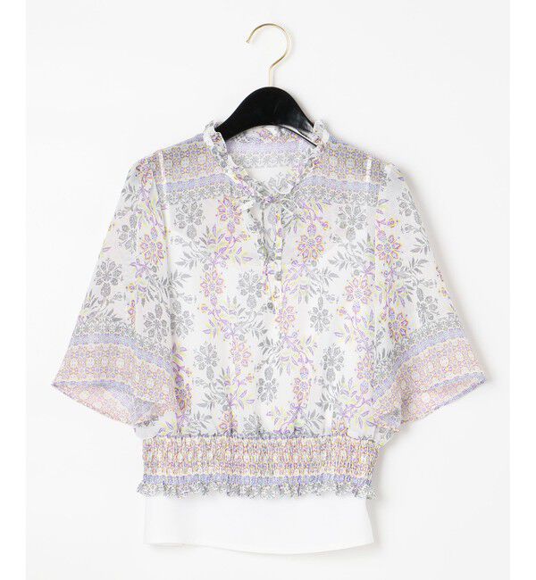 GRACE CONTINENTAL「サラサシフォンショートトップ」|シャツ・ブラウス|