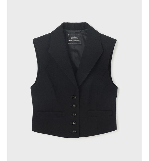 GRACE CONTINENTAL「トリアセジャージジレ」|ベスト・ジレ|