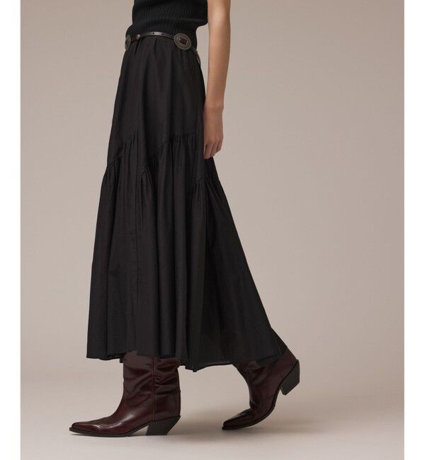 GRACE CONTINENTAL「コットンシルクティアードスカート」|スカート|