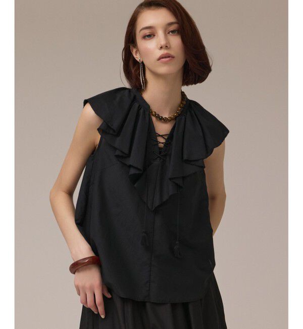 GRACE CONTINENTAL「コットンシルクカフタントップ」|シャツ・ブラウス|ブラック