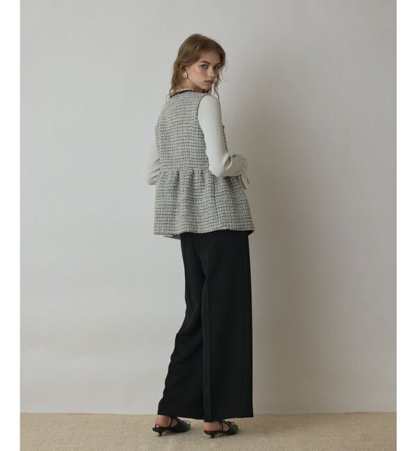 GRACE CONTINENTAL「ツイードペプラムベスト」|ベスト・ジレ|