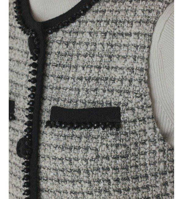 GRACE CONTINENTAL「ツイードペプラムベスト」|ベスト・ジレ|