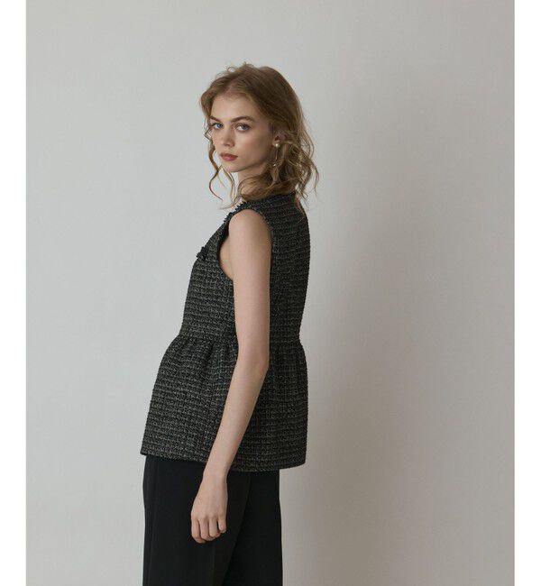 GRACE CONTINENTAL「ツイードペプラムベスト」|ベスト・ジレ|