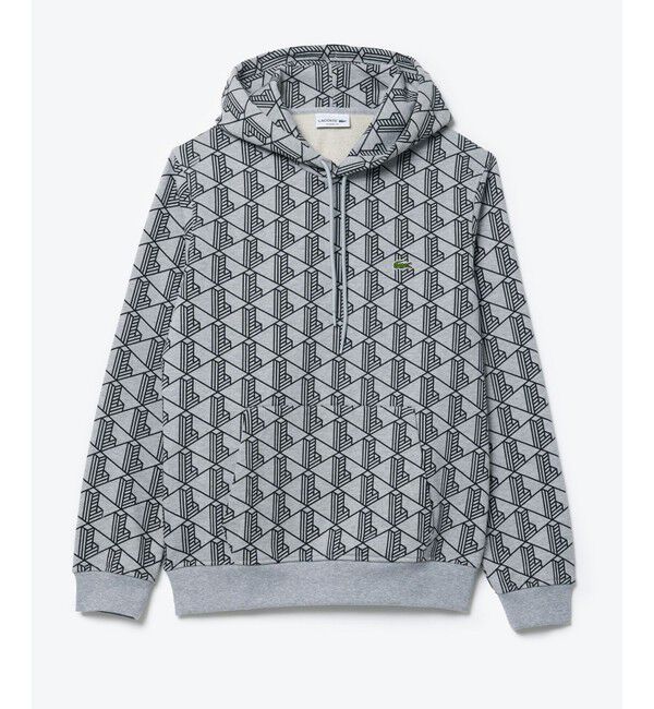 LACOSTE「モノグラムスウェットフーディー / 裏パイルスウェットパーカー」|パーカー|