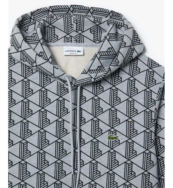 LACOSTE「モノグラムスウェットフーディー / 裏パイルスウェットパーカー」|パーカー|