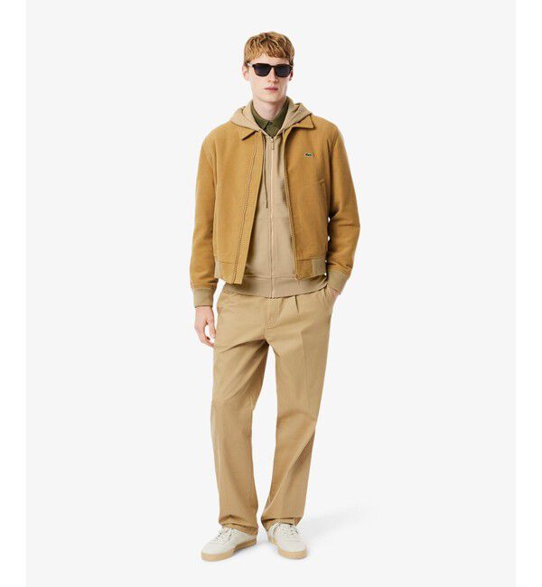 LACOSTE「エッセンシャルジップスウェットフーディー」|パーカー|