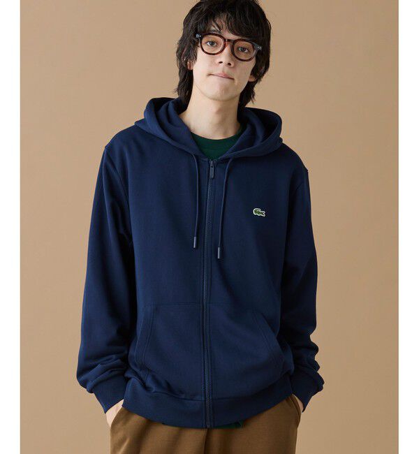 LACOSTE「エッセンシャルジップスウェットフーディー」|パーカー|