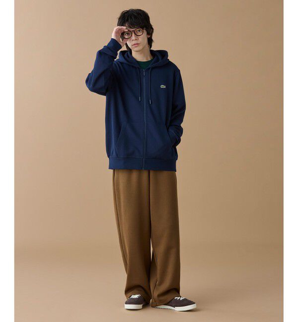 LACOSTE「エッセンシャルジップスウェットフーディー」|パーカー|