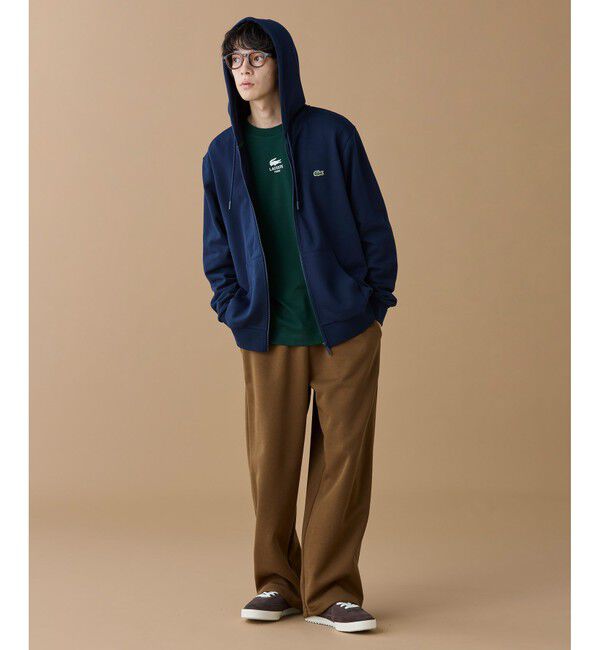 LACOSTE「エッセンシャルジップスウェットフーディー」|パーカー|