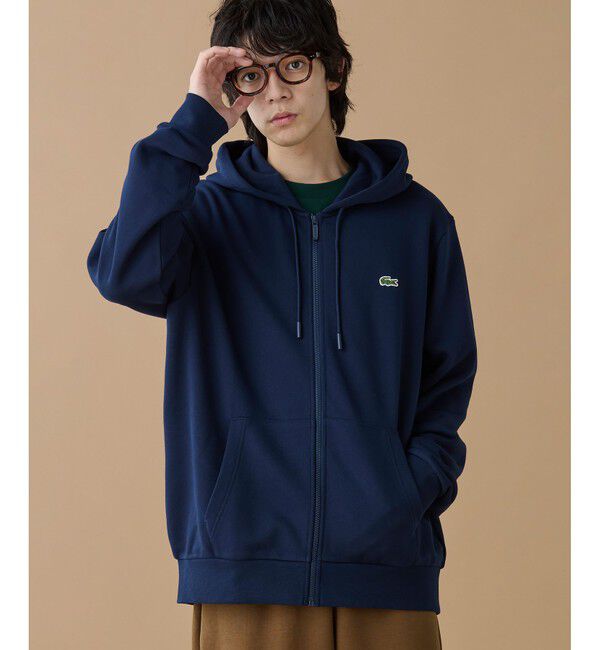 LACOSTE「エッセンシャルジップスウェットフーディー」|パーカー|