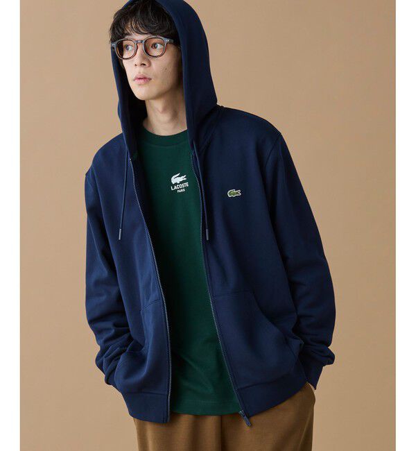 LACOSTE「エッセンシャルジップスウェットフーディー」|パーカー|