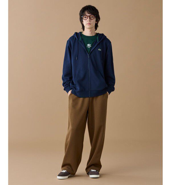 LACOSTE「エッセンシャルジップスウェットフーディー」|パーカー|
