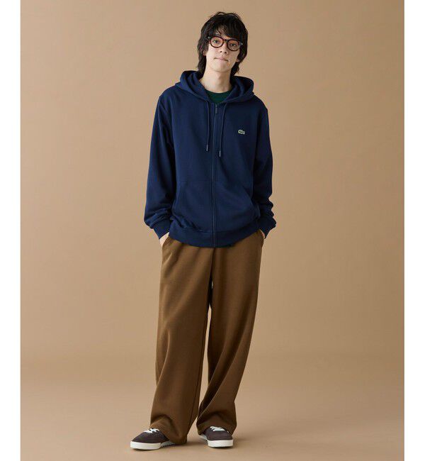 LACOSTE「エッセンシャルジップスウェットフーディー」|パーカー|