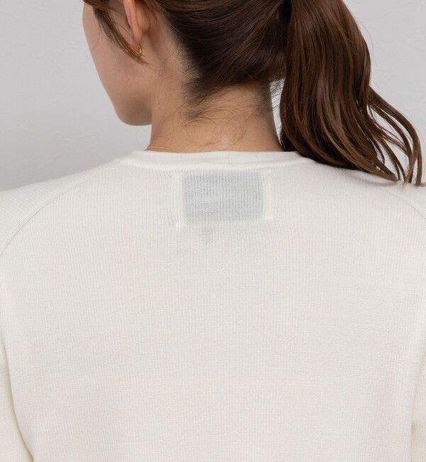 NOLLEY'S「《手洗い可能》ESPOIR 16G片畦クルーネックカーディガン」|カーディガン|