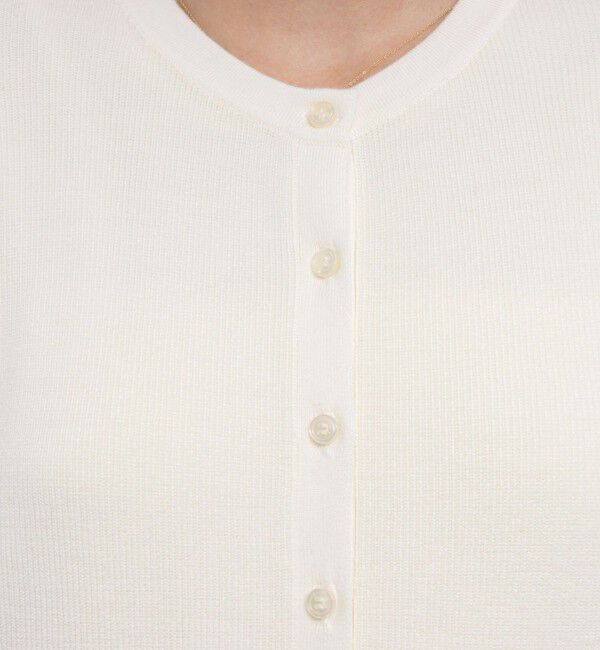 NOLLEY'S「《手洗い可能》ESPOIR 16G片畦クルーネックカーディガン」|カーディガン|