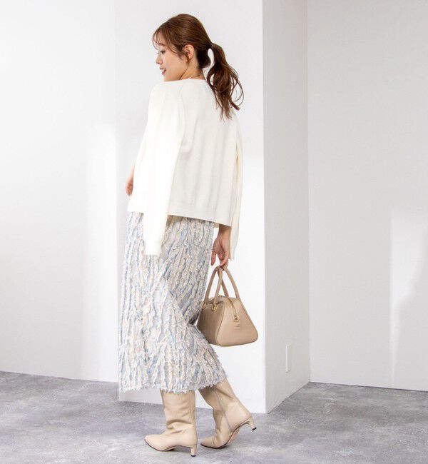 NOLLEY'S「《手洗い可能》ESPOIR 16G片畦クルーネックカーディガン」|カーディガン|