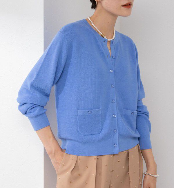 NOLLEY'S「《手洗い可能》ESPOIR 16G片畦クルーネックカーディガン」|カーディガン|