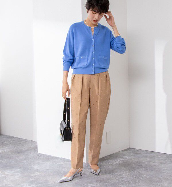 NOLLEY'S「《手洗い可能》ESPOIR 16G片畦クルーネックカーディガン」|カーディガン|