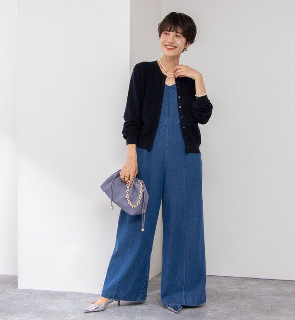 NOLLEY'S「《手洗い可能》ESPOIR 16G片畦クルーネックカーディガン」|カーディガン|