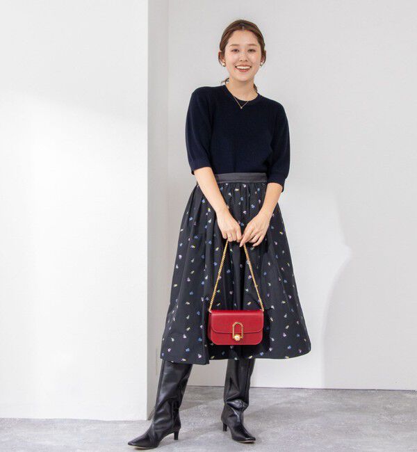 NOLLEY'S「《手洗い可能》ESPOIR 16G片畦5分袖プルオーバーニット」|ニット・セーター|